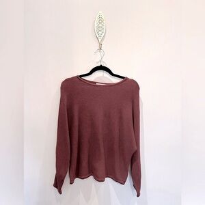 🤎Contemporaine Rust Boatneck Sweater